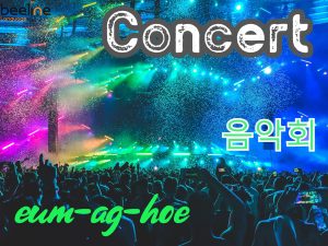 How To Say a Concert in Korean