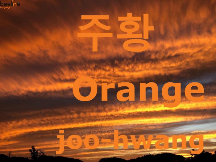 how to say orange in Korean