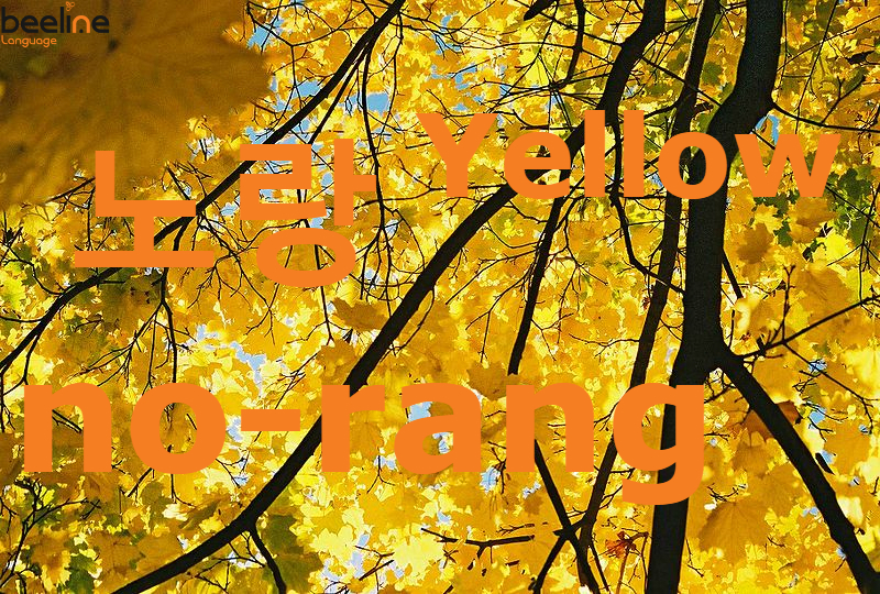 how to say yellow in Korean