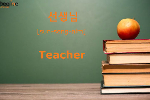 teacher in korean